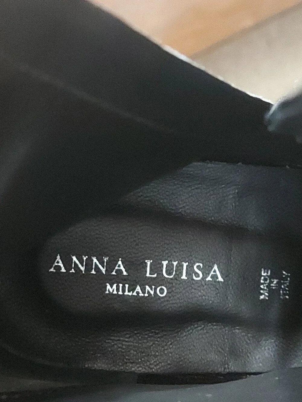 Anna Luisa Cortina Bootie Woman's Size 10 Black Made In Italy